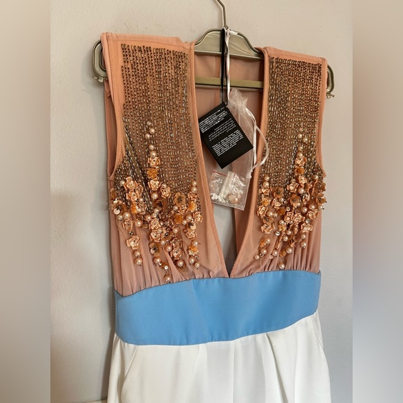 NWT - ELISABETTA FRANCHI Embellished Beaded Jumpsuit Size US 2 UK 6 - Picture 7 of 9